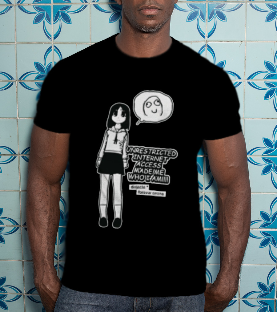 Lucky Star Kagami Hiiragi Unrestricted Internet Access Forever Anime Distincta T-Shirt