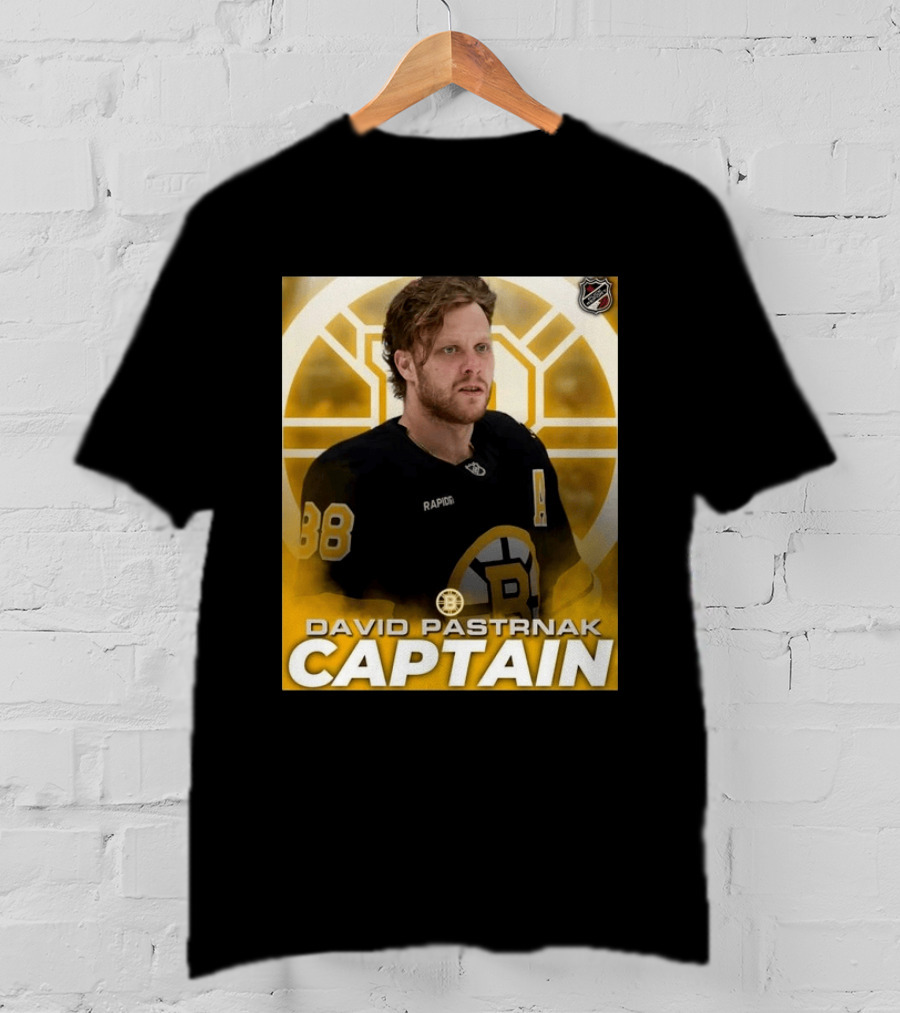 David Pastrnak Captain Boston Bruins NHL Hockey 88 T-Shirt