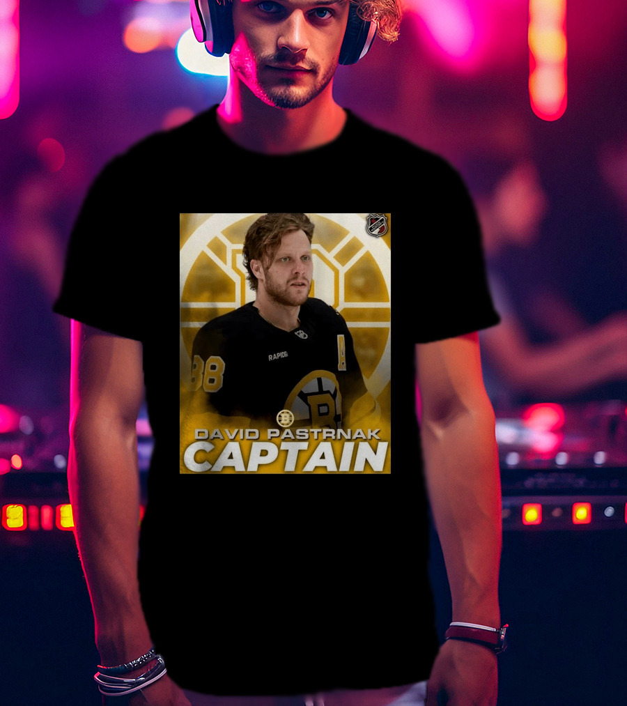 David Pastrnak Captain Boston Bruins NHL Hockey 88 T-Shirt