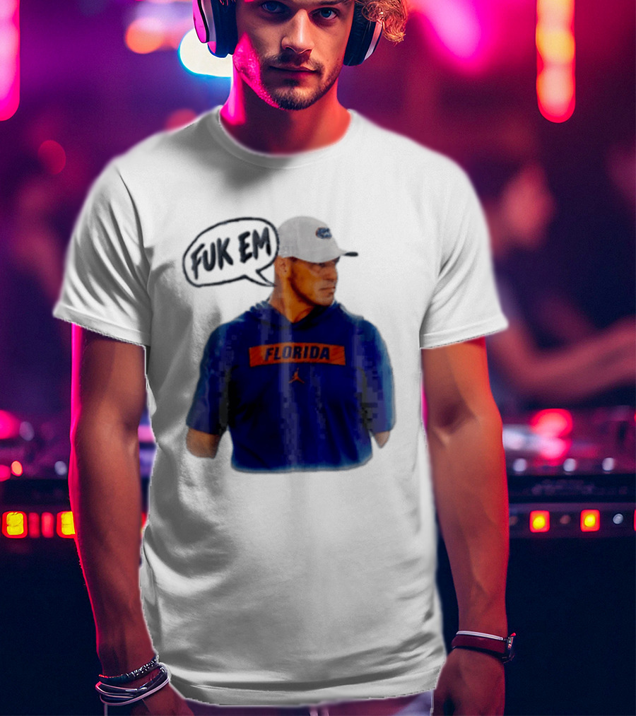FLORIDA Coach Billy Napier Fuk Em Speech Bubble T-Shirt