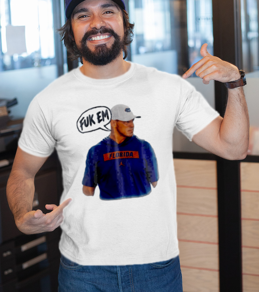 FLORIDA Coach Billy Napier Fuk Em Speech Bubble T-Shirt