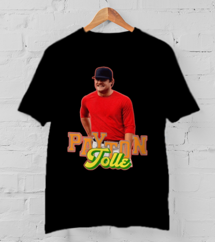 Payton Tolle Smiling Wearing Red With Baseball Cap T-Shirt