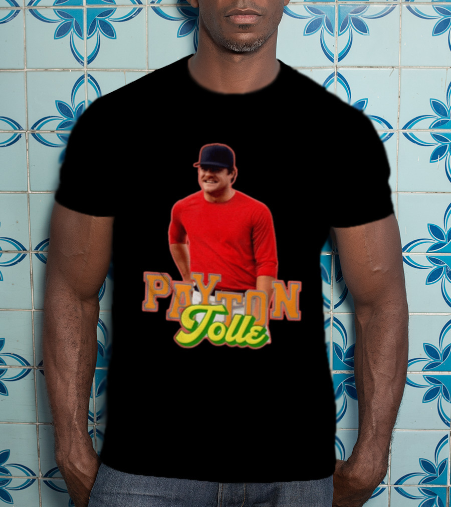 Payton Tolle Smiling Wearing Red With Baseball Cap T-Shirt