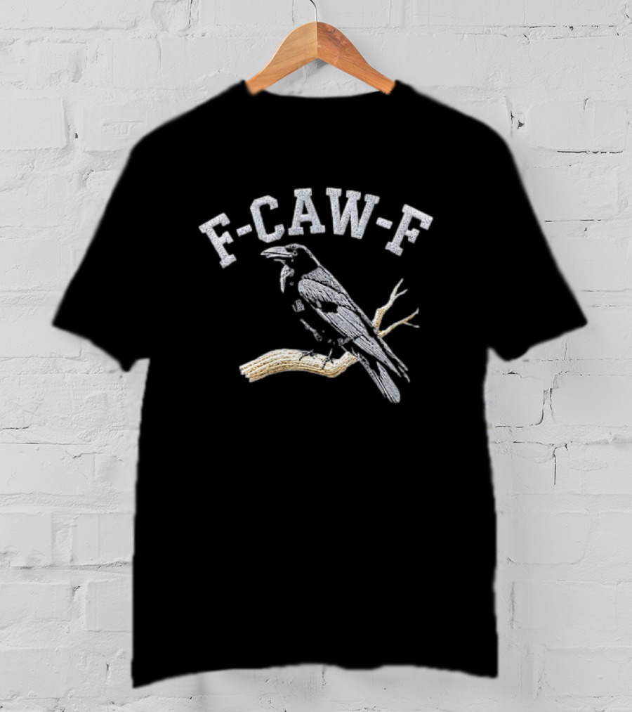 F Caw F Crow 2026 Halloween Crow Branch T-Shirt
