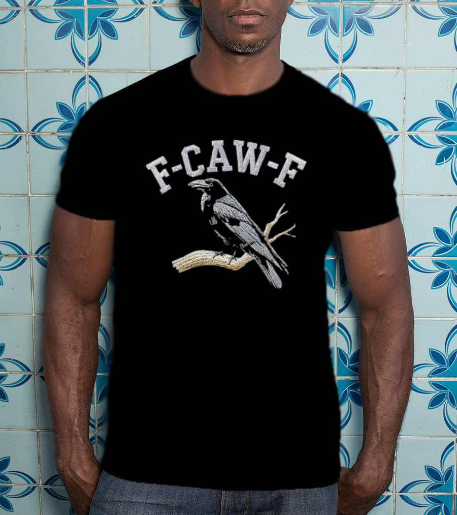 F Caw F Crow 2026 Halloween Crow Branch T-Shirt