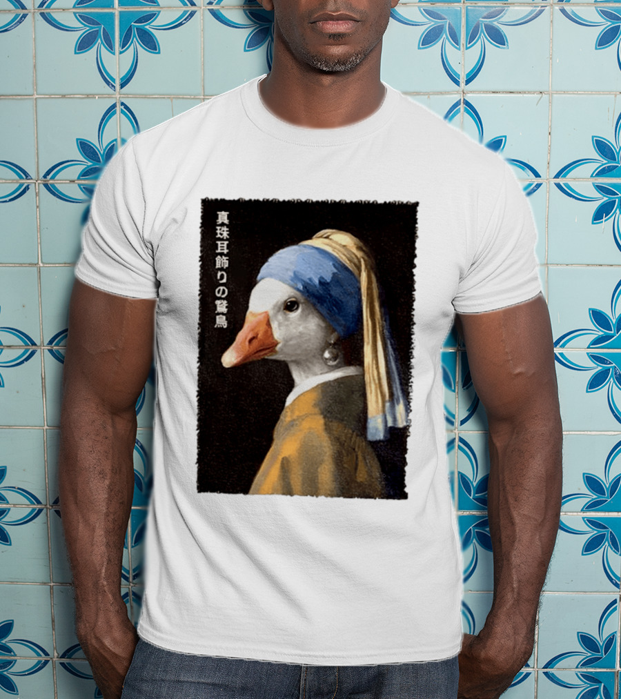 Goose With A Pearl Earring Meme Japanese T-Shirt