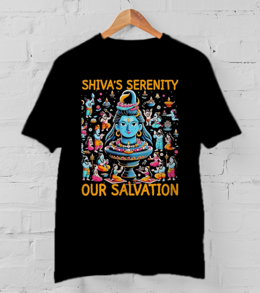 Shiva's Serenity And Salvation Lord Shiva With Divine T-Shirt