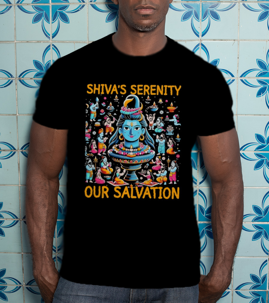 Shiva's Serenity And Salvation Lord Shiva With Divine T-Shirt