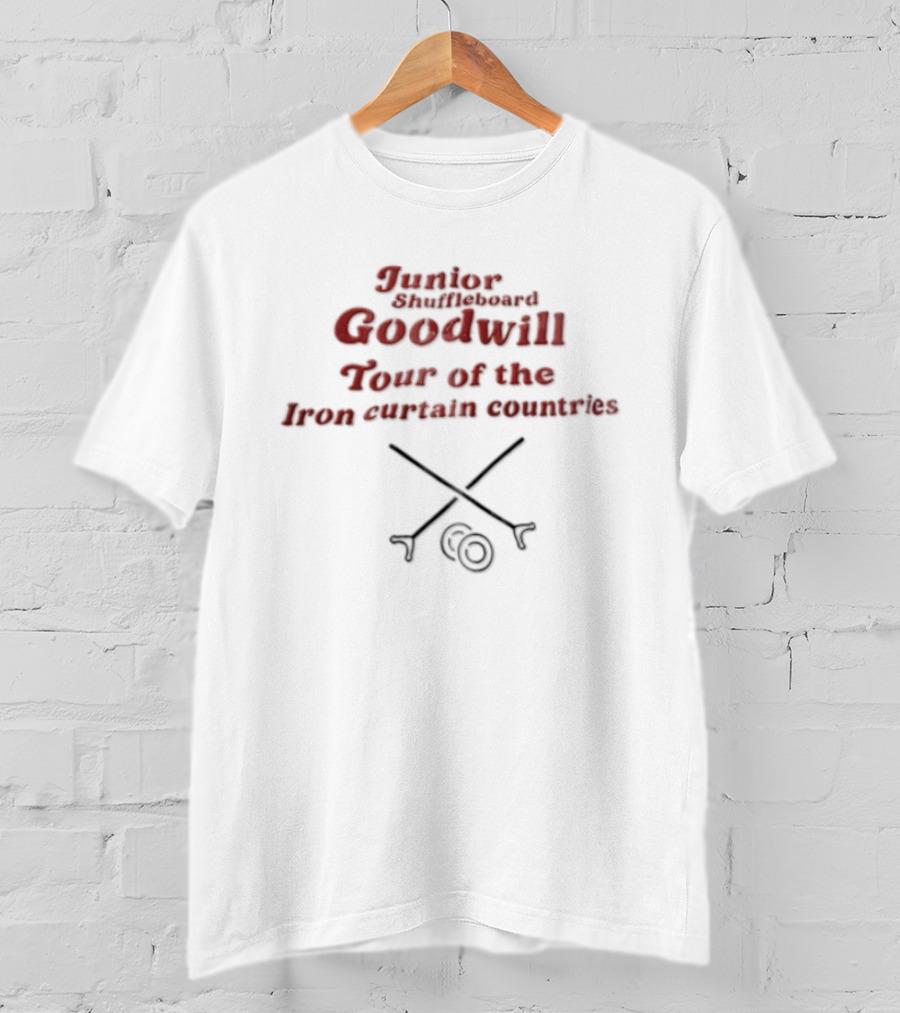 Junior Shuffleboard Goodwill Tour Of The Iron Curtain Countries Crossed Sticks And Discs T-Shirt