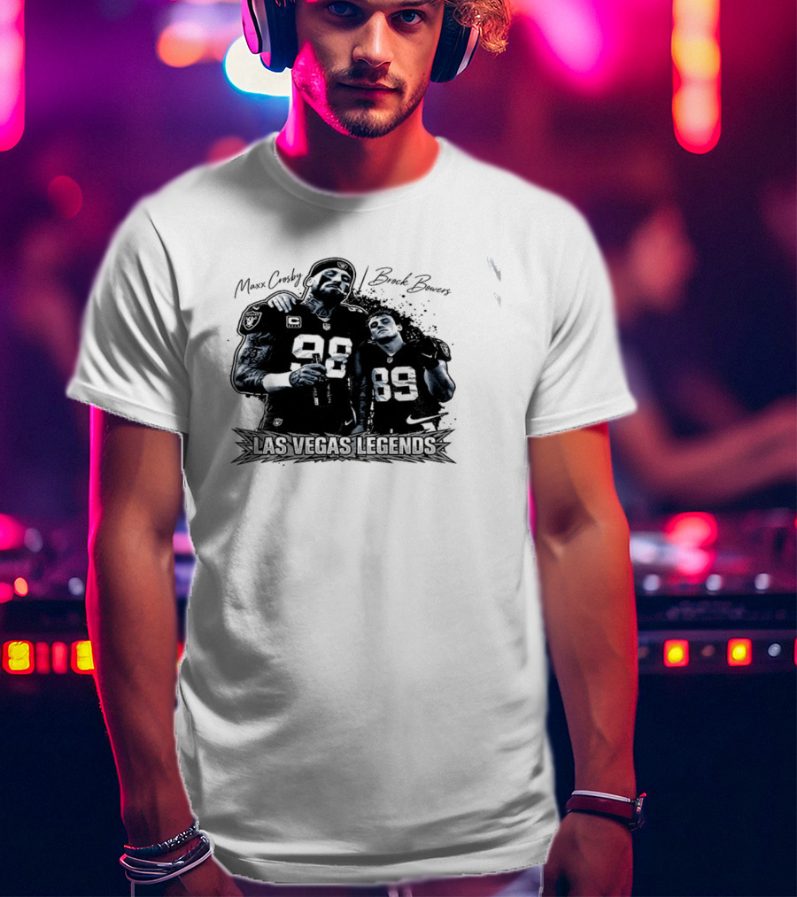 Maxx Crosby Brock Bowers 89 Las Vegas Legends 98 T-Shirt