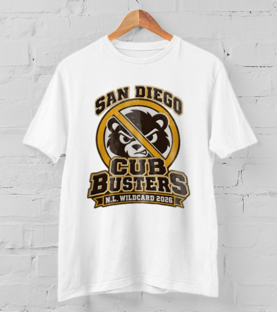 San Diego Cub Busters NL Wildcard 2026 Bear Warning T-Shirt