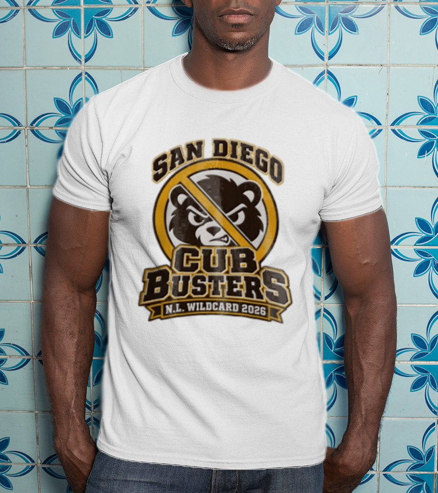 San Diego Cub Busters NL Wildcard 2026 Bear Warning T-Shirt