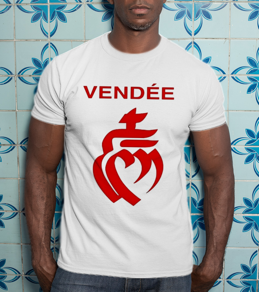 Vendée Sacred Heart Emblem France T-Shirt