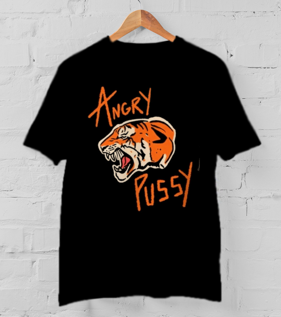 Angry Pussy Fierce Tiger Wild Cat Animal Predator T-Shirt