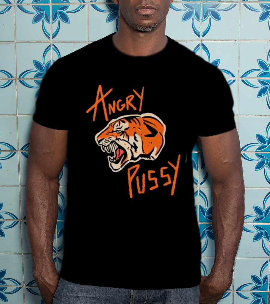 Angry Pussy Fierce Tiger Wild Cat Animal Predator T-Shirt