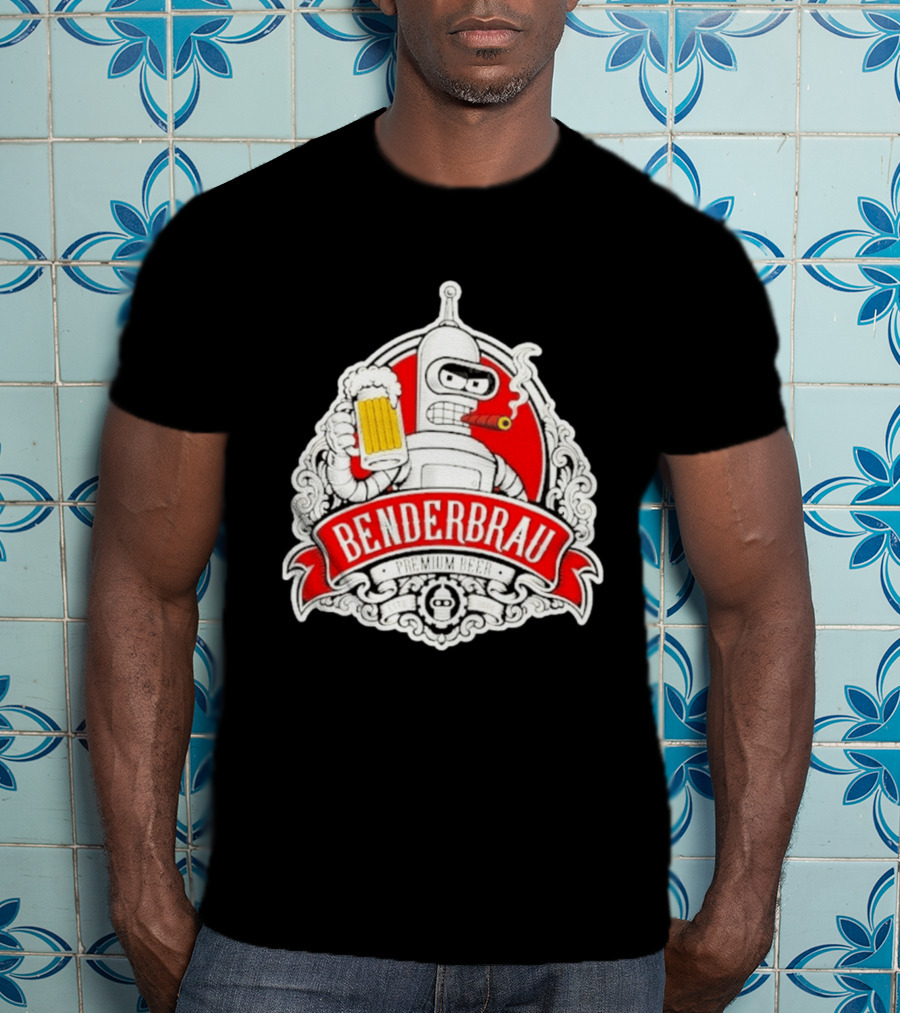 Benderbrau Premium Beer Futurama Bender T-Shirt
