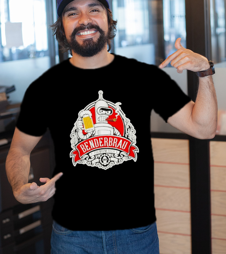 Benderbrau Premium Beer Futurama Bender T-Shirt
