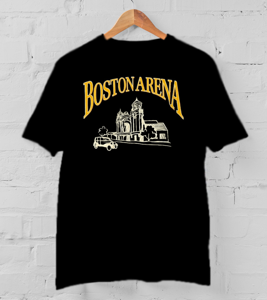 Boston Arena Massachusetts Historical Architecture And Vintage Car T-Shirt
