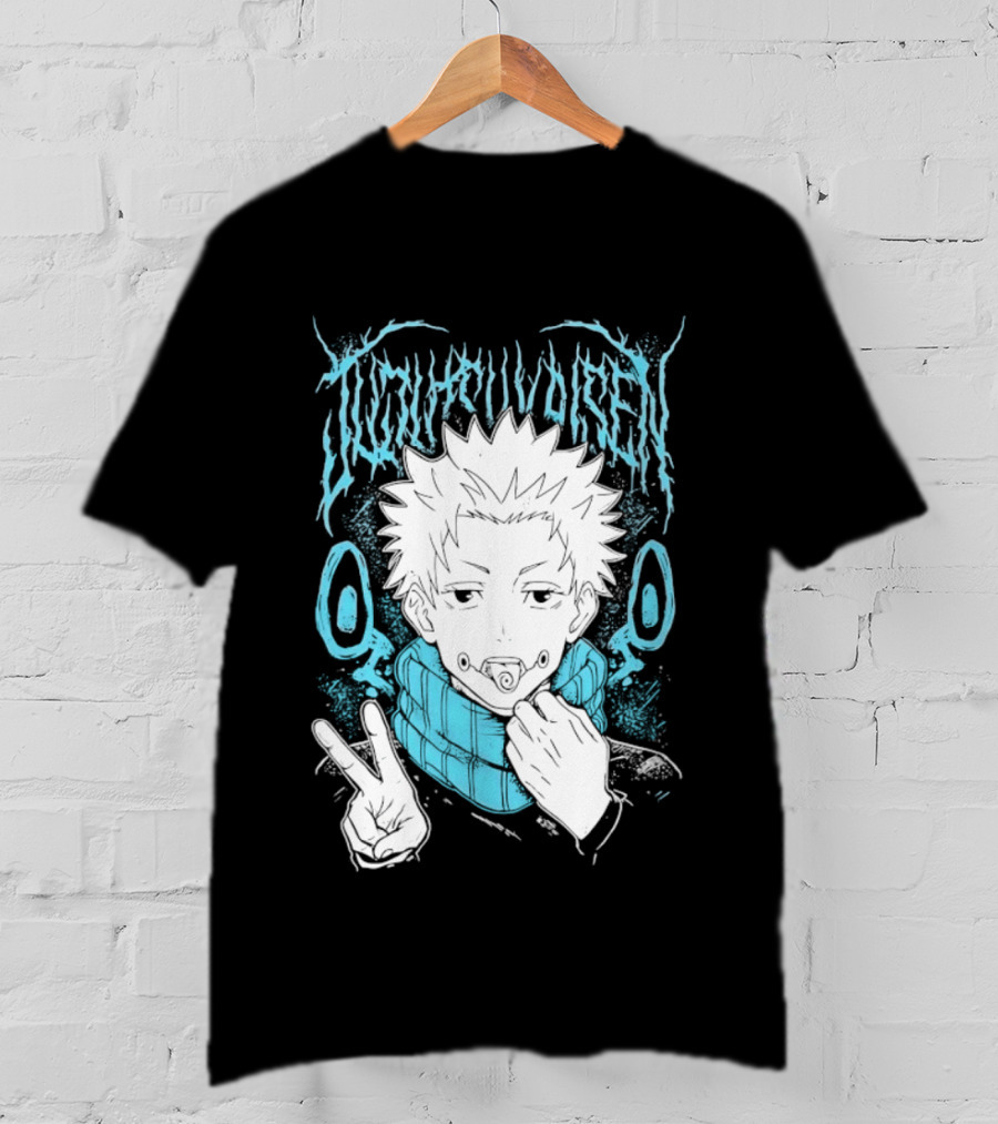 Jujutsu Kaisen Yuji Itadori Anime Manga Peace Sign T-Shirt