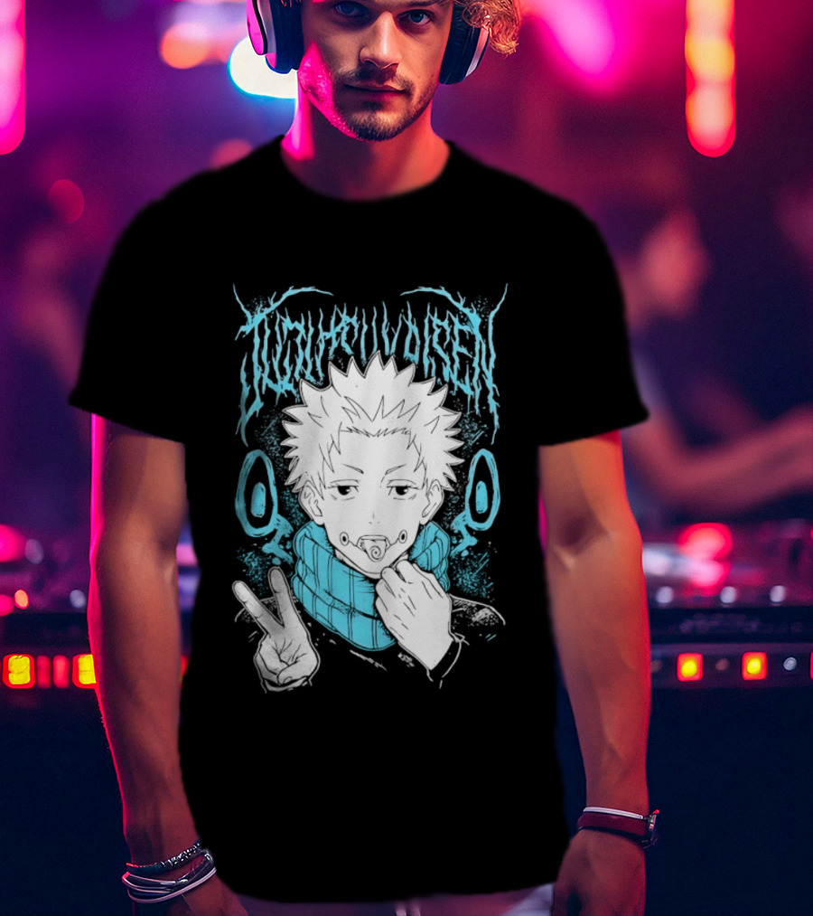 Jujutsu Kaisen Yuji Itadori Anime Manga Peace Sign T-Shirt