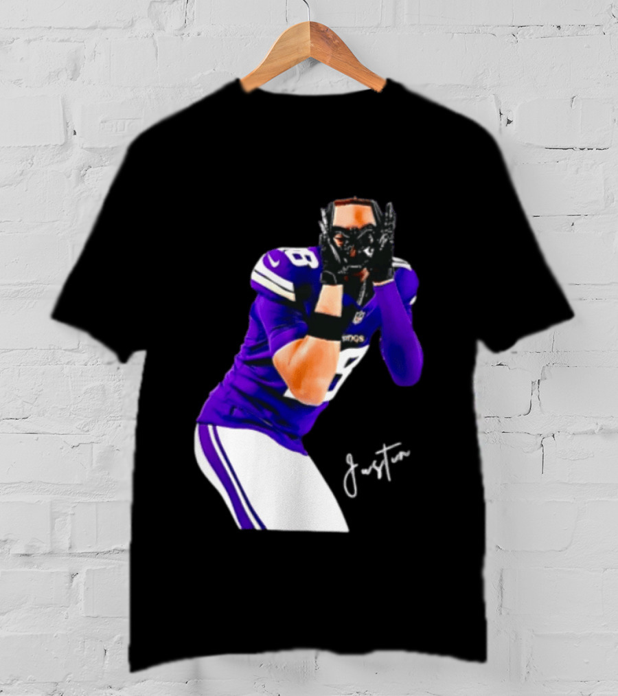 Justin Jefferson Signature Minnesota Vikings Football Player Pose T-Shirt