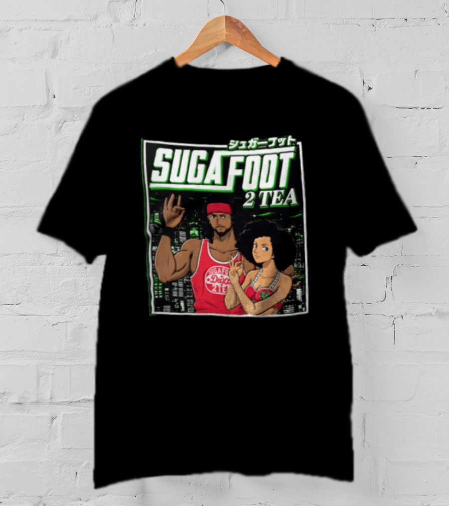 Sugafoot 2 TEA Anime Duga Man With Dreadlocks Woman With Afro T-Shirt