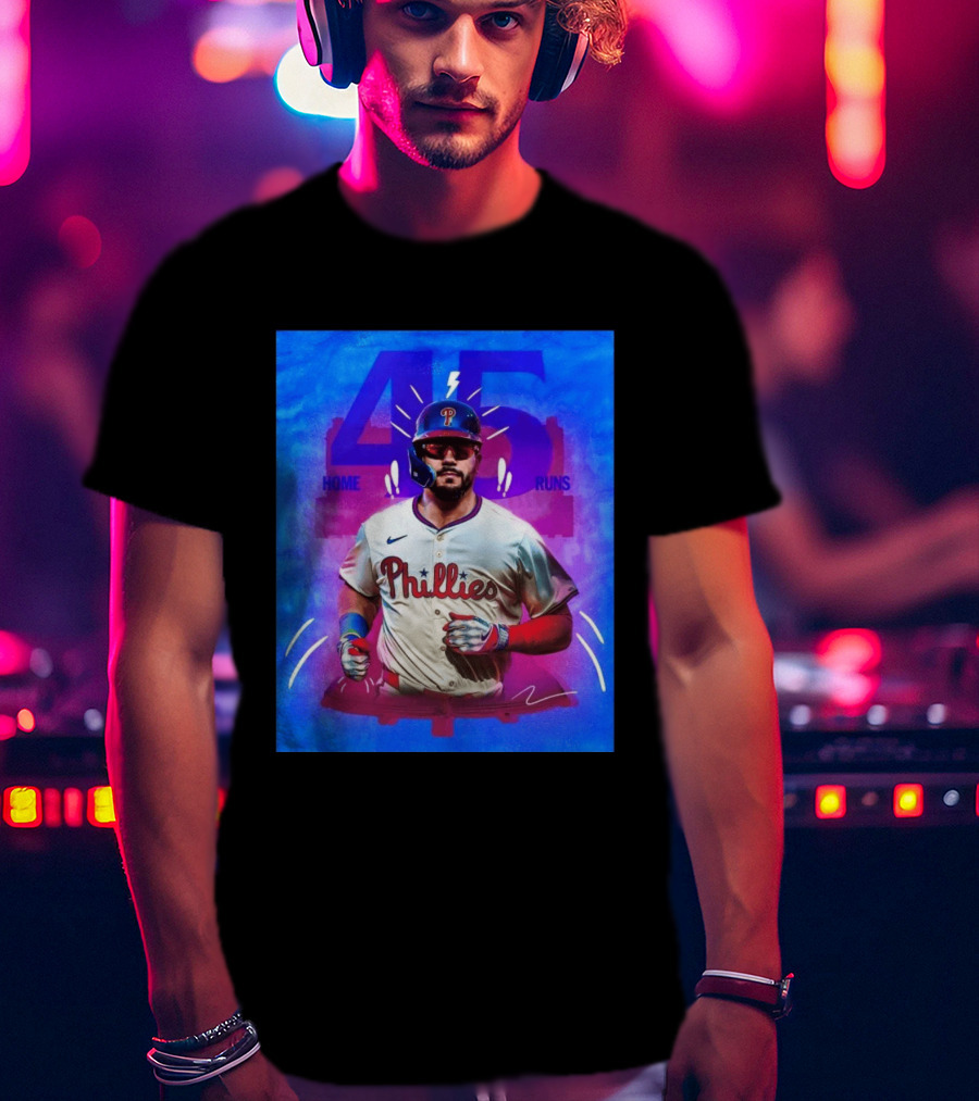 Kyle Schwarber 45 Home Runs Phillies MLB Leaderboard Season T-Shirt
