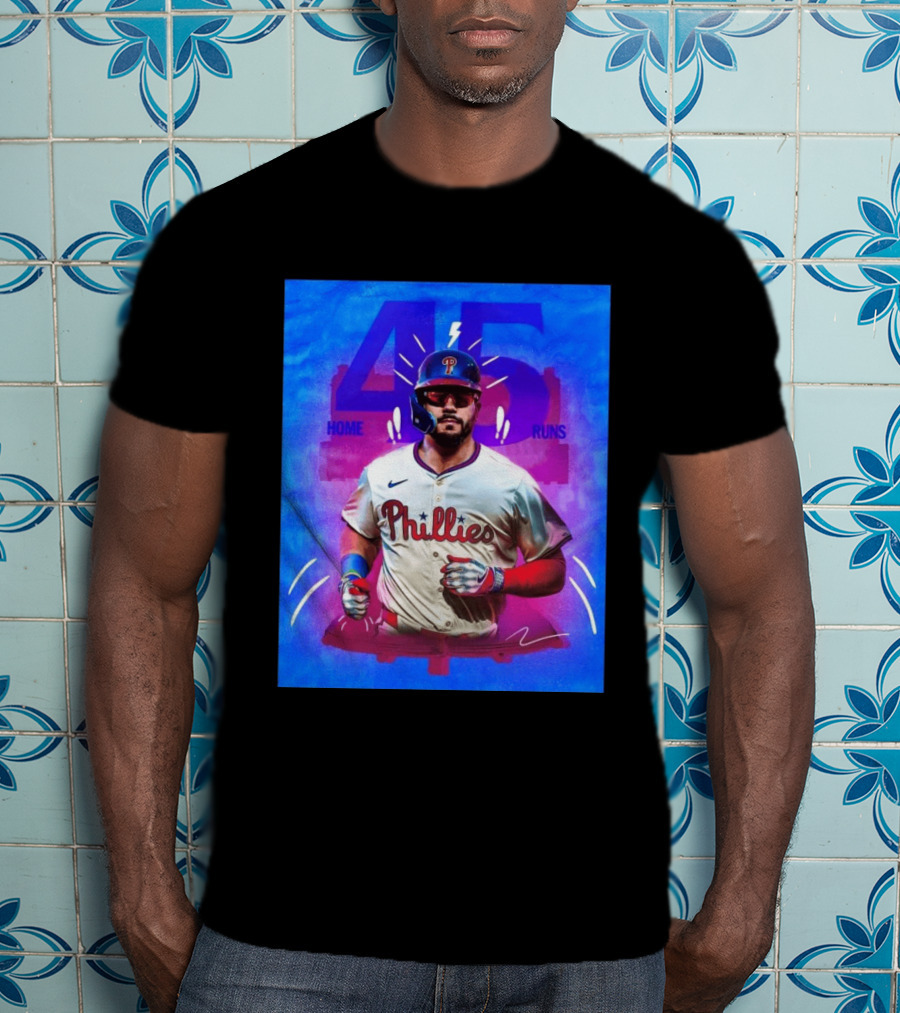 Kyle Schwarber 45 Home Runs Phillies MLB Leaderboard Season T-Shirt