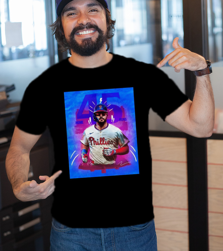 Kyle Schwarber 45 Home Runs Phillies MLB Leaderboard Season T-Shirt