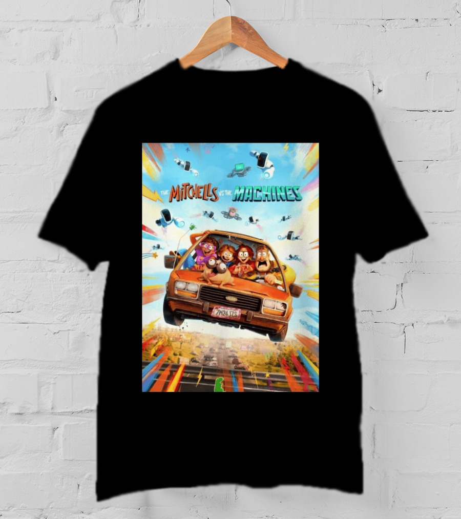 The Mitchells Vs The Machines Animated Family Adventure Robot Chaos T-Shirt