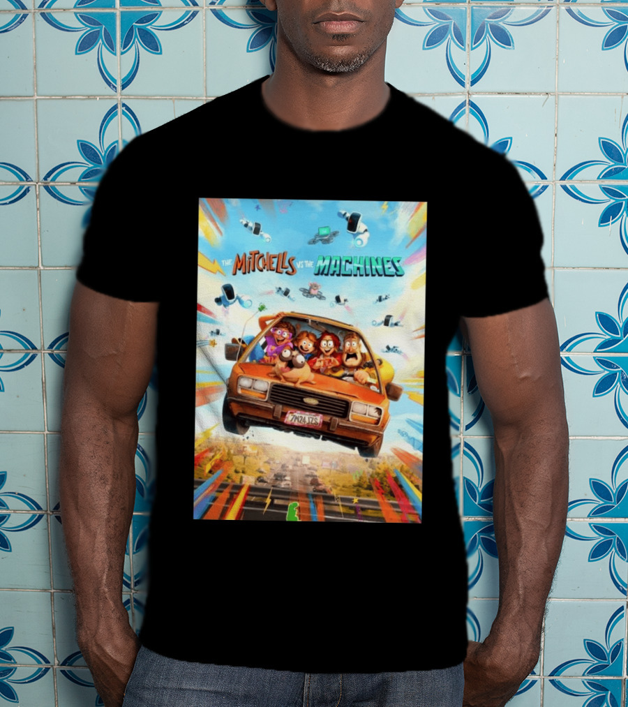 The Mitchells Vs The Machines Animated Family Adventure Robot Chaos T-Shirt