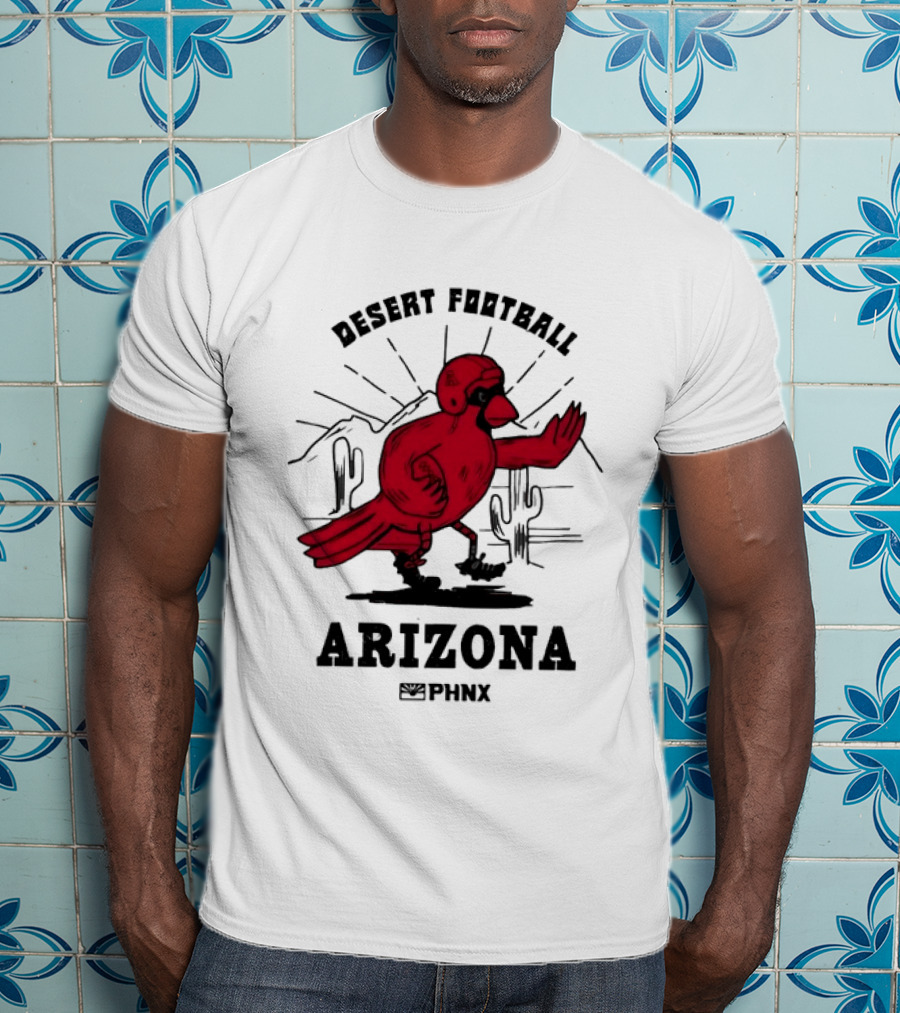 Arizona Desert Football PHNX Bird Cactus Sports T-Shirt