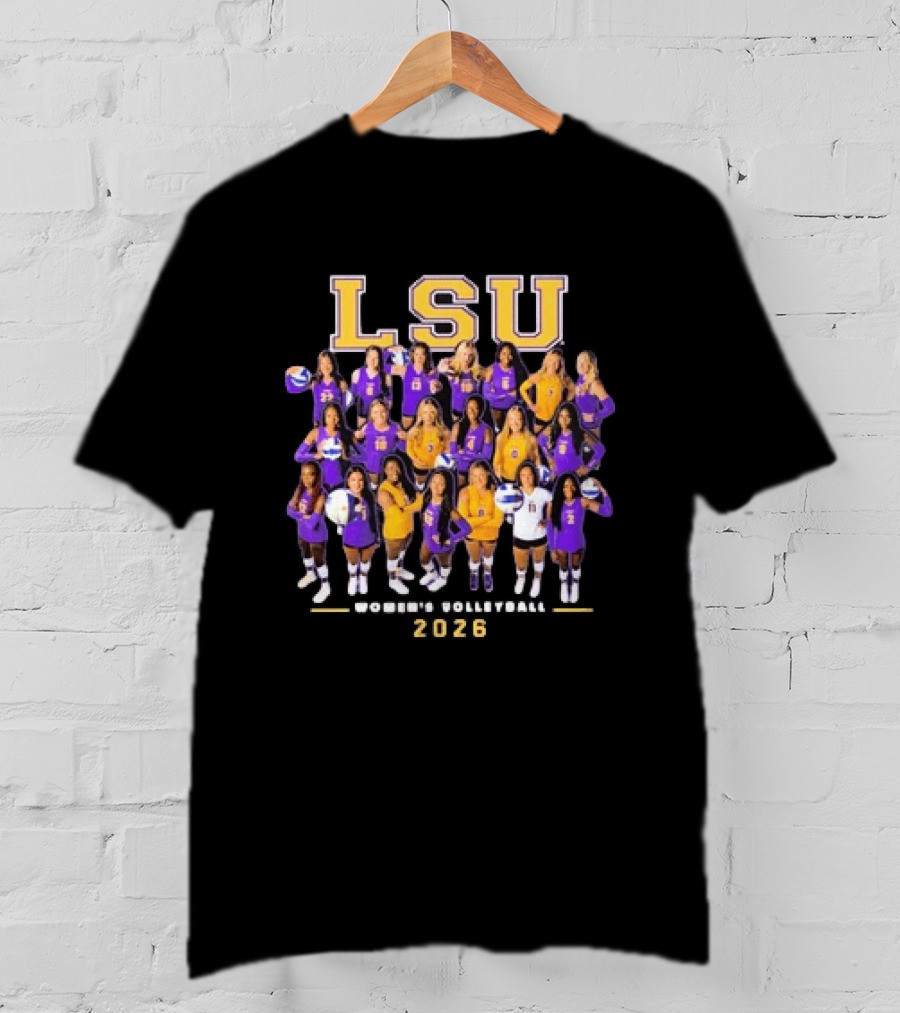 LSU Tigers Women's Volleyball Goddesses Collage 2026 T-Shirt
