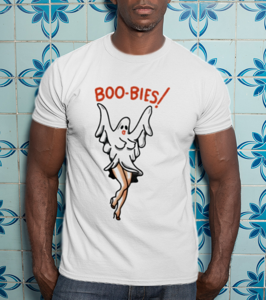 Boo Bies Halloween Ghost Pin Up Spooky T-Shirt