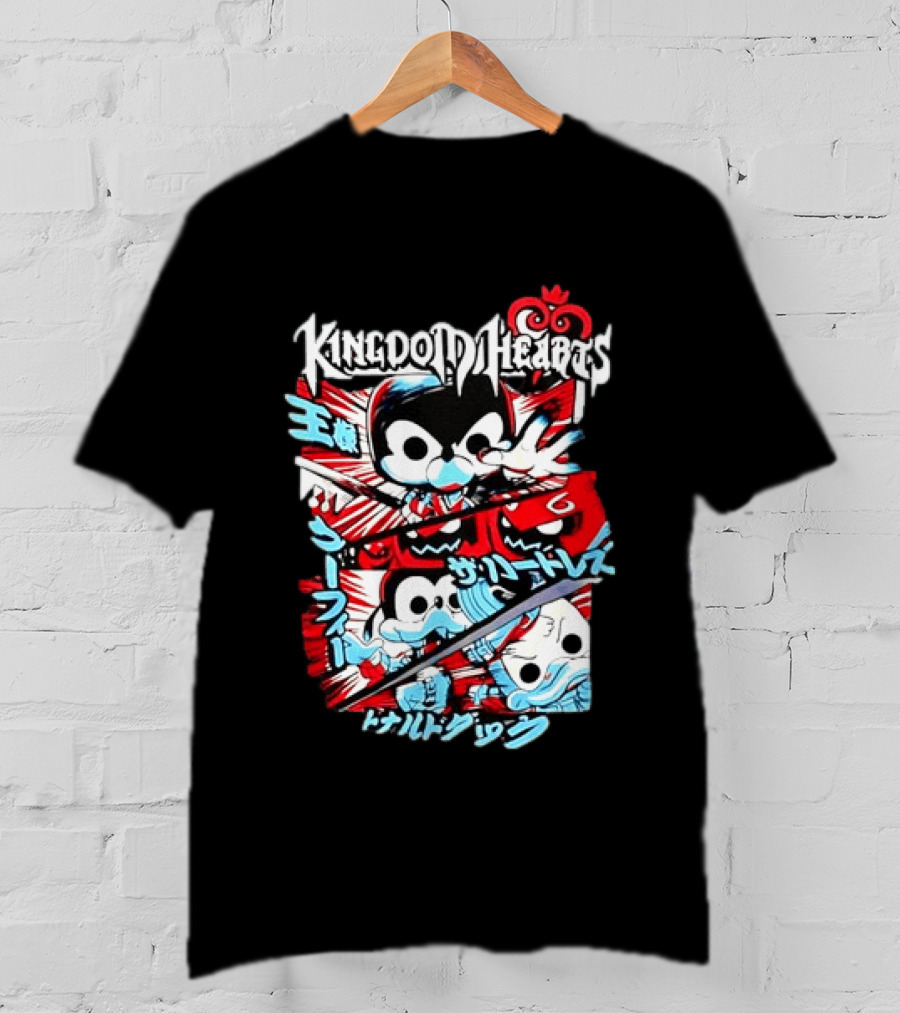 Kingdom Hearts Mickey Mouse Goofy Donald Duck Manga T-Shirt