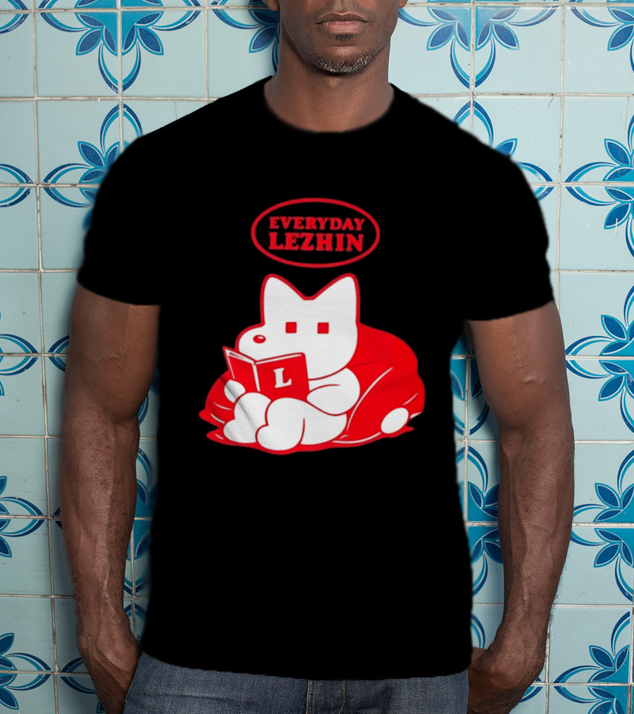 Everyday Lezhin Reading Webtoon Relaxing Cartoon Character With Book T-Shirt