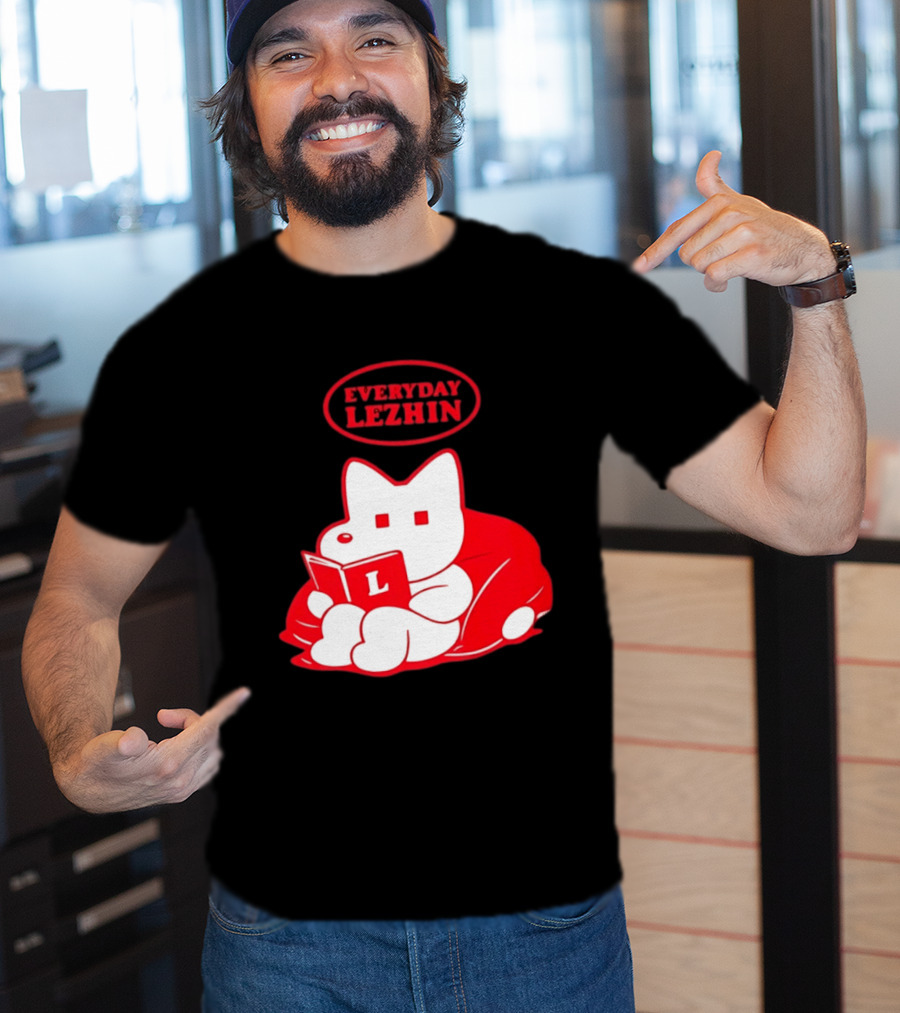 Everyday Lezhin Reading Webtoon Relaxing Cartoon Character With Book T-Shirt