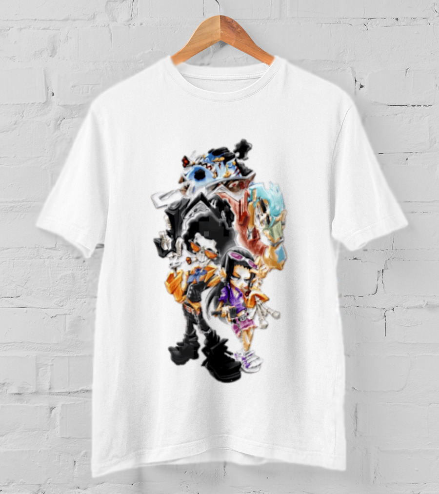 Brook Jinbe Franky Nico Robin One Piece Characters T-Shirt
