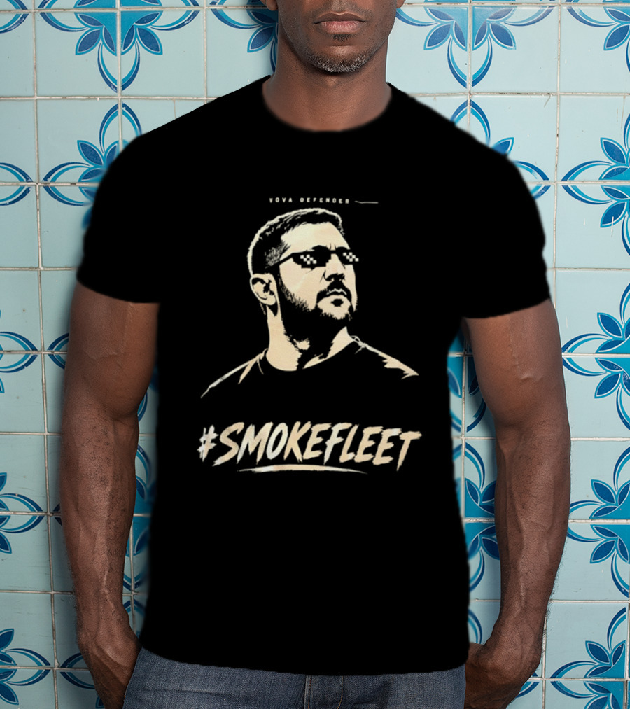 Vova Defender Smokefleet Thug Life Pixelated Sunglasses T-Shirt