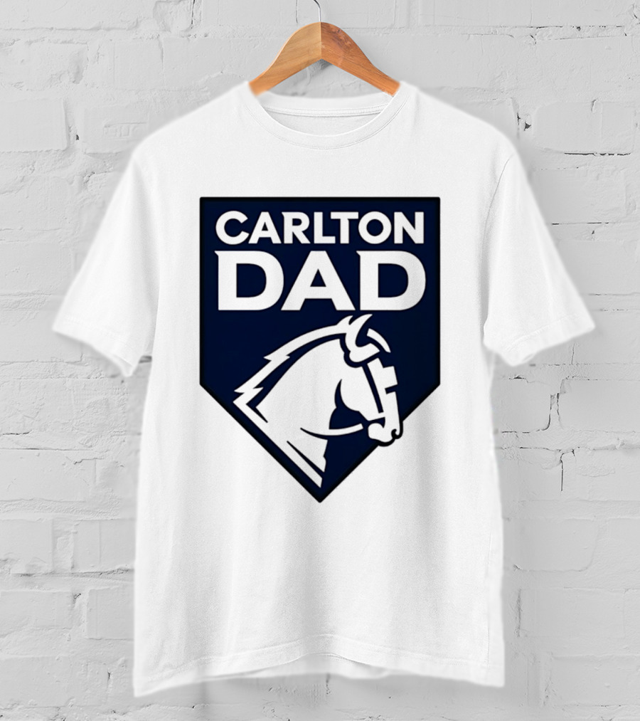 Carlton Dad AFL Father Football Club Horse T-Shirt