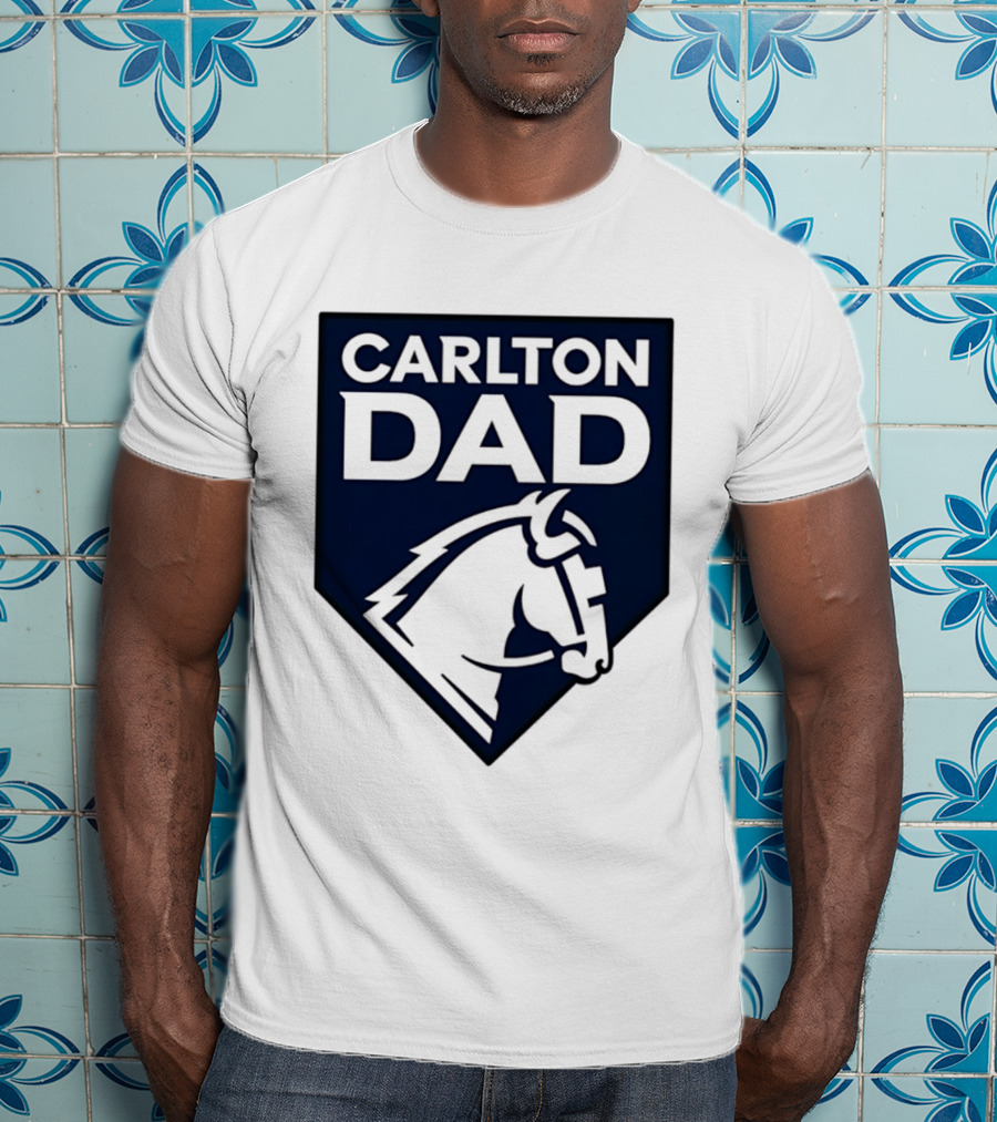 Carlton Dad AFL Father Football Club Horse T-Shirt