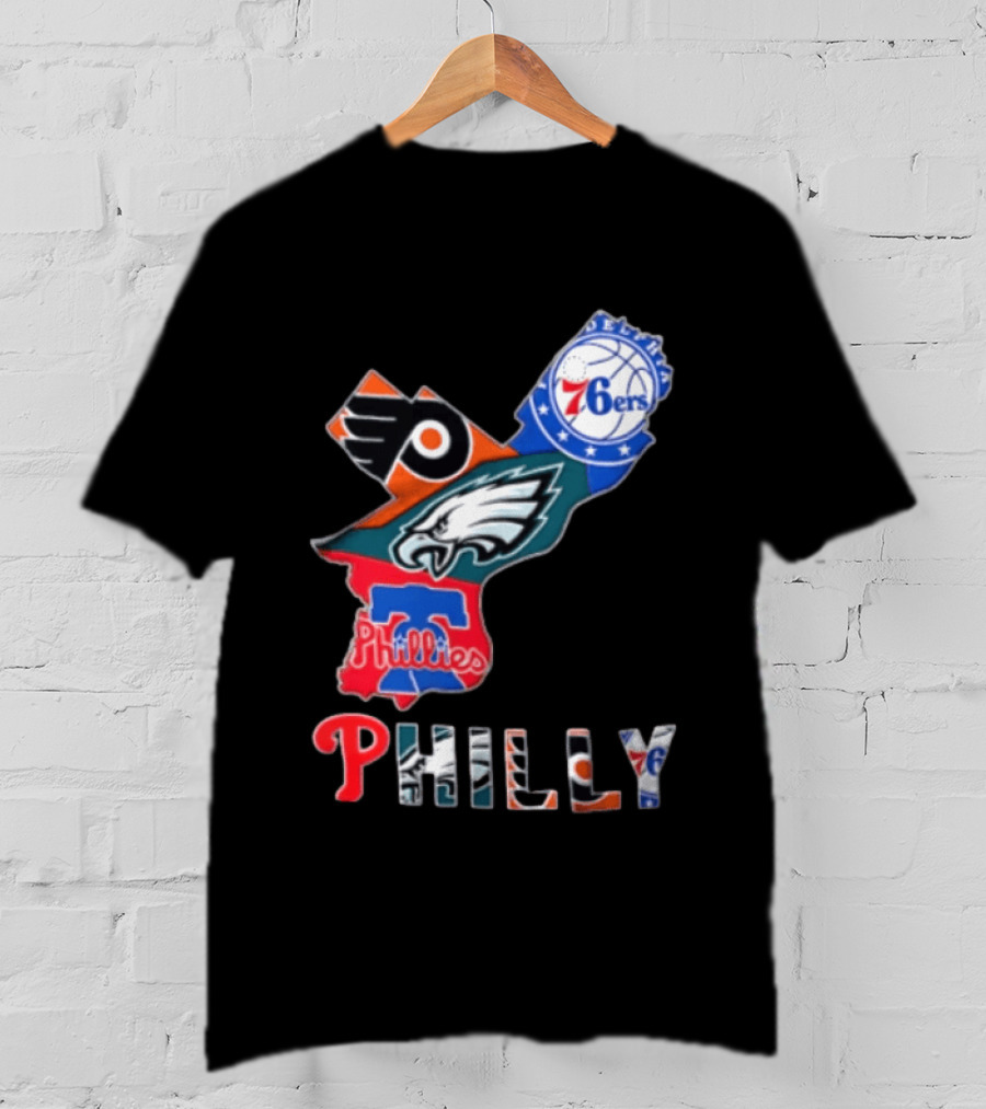 Philadelphia 76ers Flyers Eagles Phillies Philly Teams T-Shirt