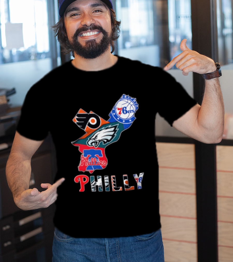 Philadelphia 76ers Flyers Eagles Phillies Philly Teams T-Shirt