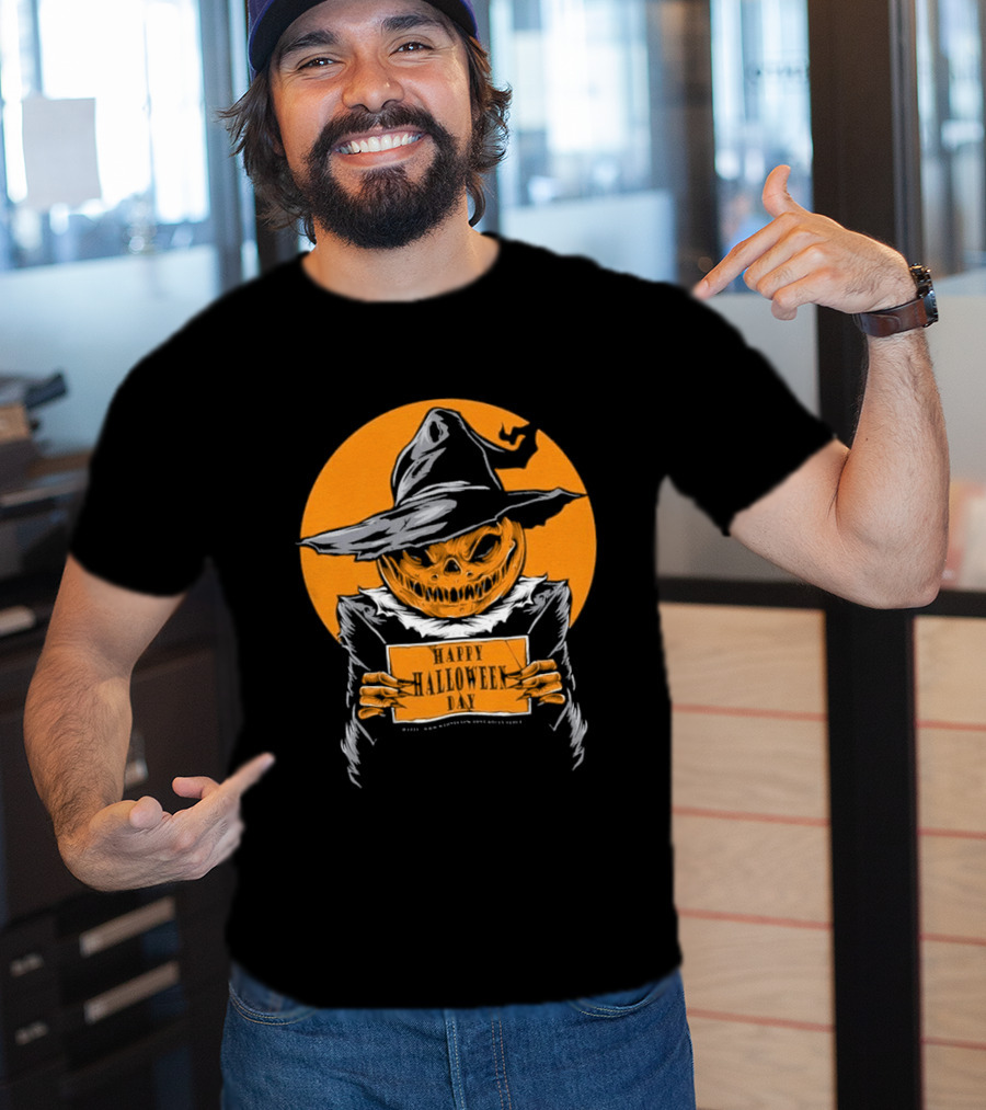 Halloween Pumpkin Witch Vintage Horror Comic Book T-Shirt