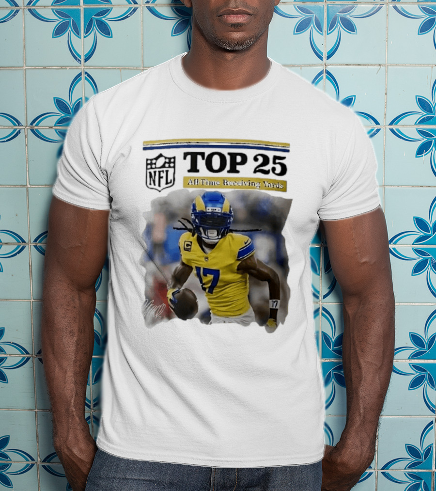 NFL Top 25 All Time Receiving Yards 17 T-Shirt