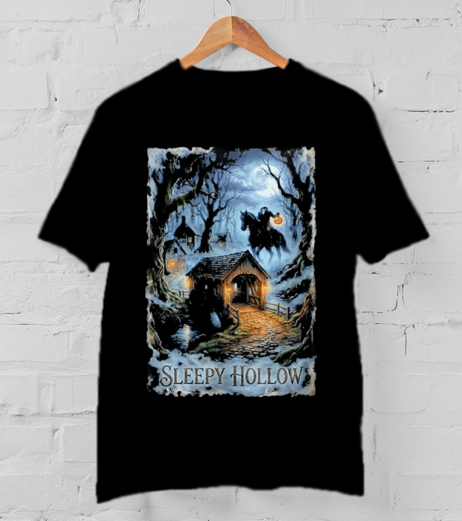 Sleepy Hollow Halloween Headless Horseman Bridge Scene Jack & Jones T-Shirt