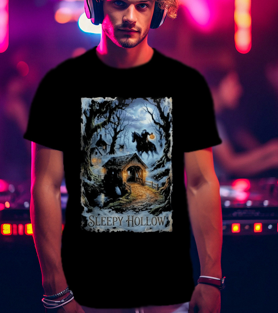 Sleepy Hollow Halloween Headless Horseman Bridge Scene Jack & Jones T-Shirt