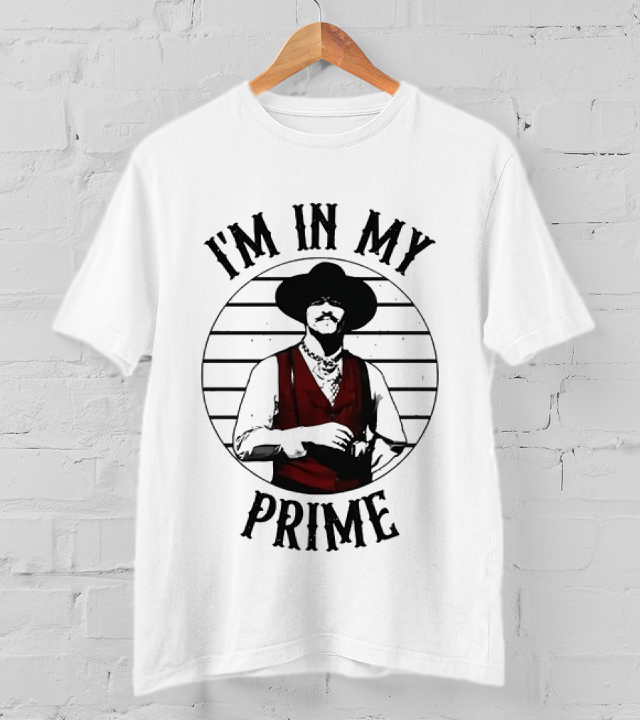 I'm In My Prime Cowboy Theme Red Vest Hat T-Shirt