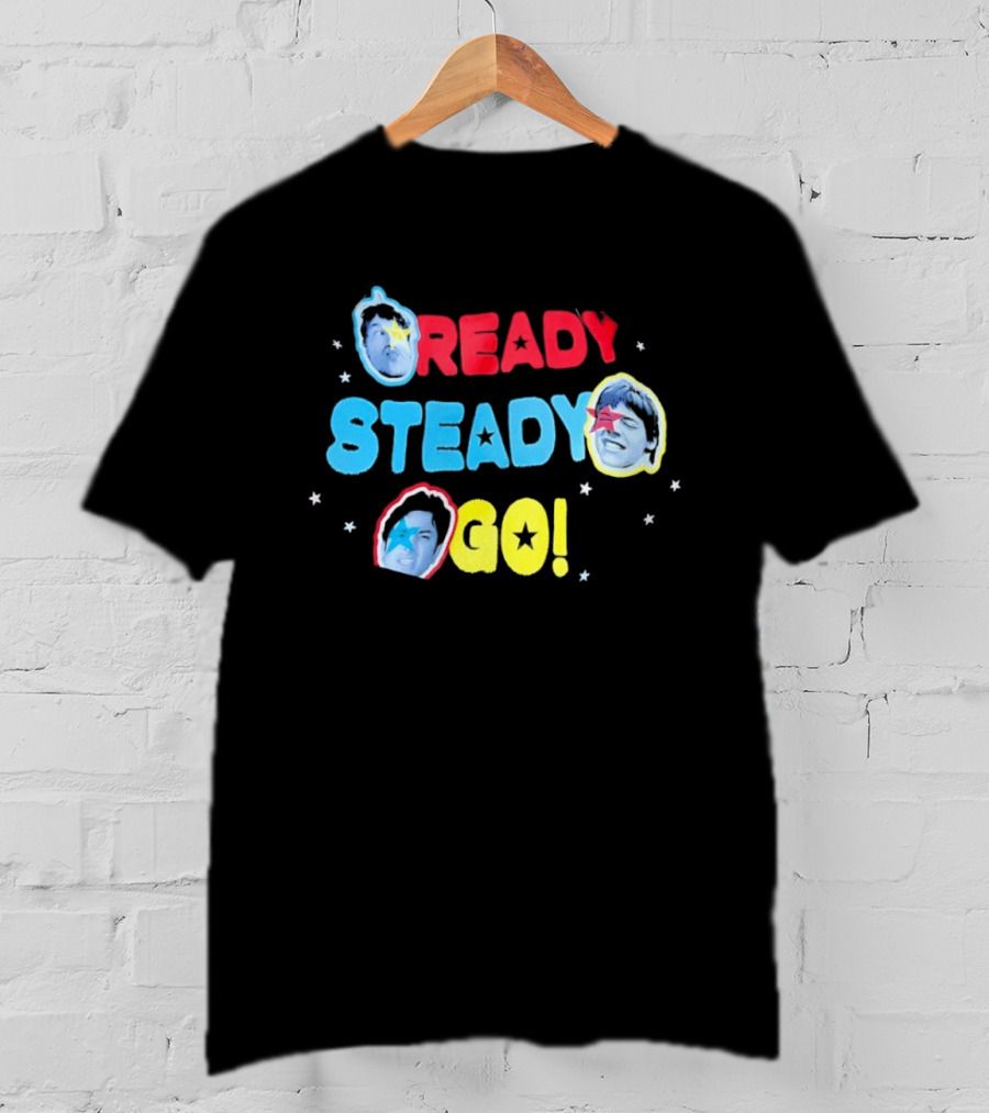 Ready Steady Go Friends Pop Music Colorful Star Portraits T-Shirt