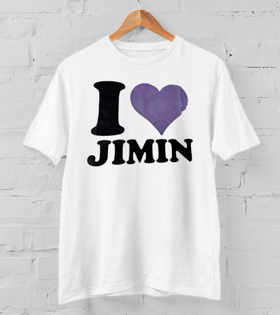 I Love Jimin Heart K Pop BTS Fan Merchandise T-Shirt